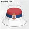 Serbia Fisherman Hats Free Custom Made Name Number Bucket Cap Srpski Nation Flag Serbien College Print Photo Headgear