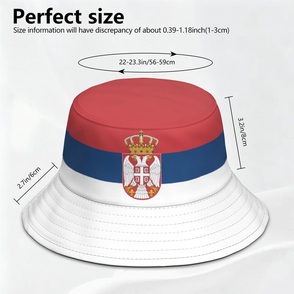 Serbia Fisherman Hats Free Custom Made Name Number Bucket Cap Srpski Nation Flag Serbien College Print Photo Headgear