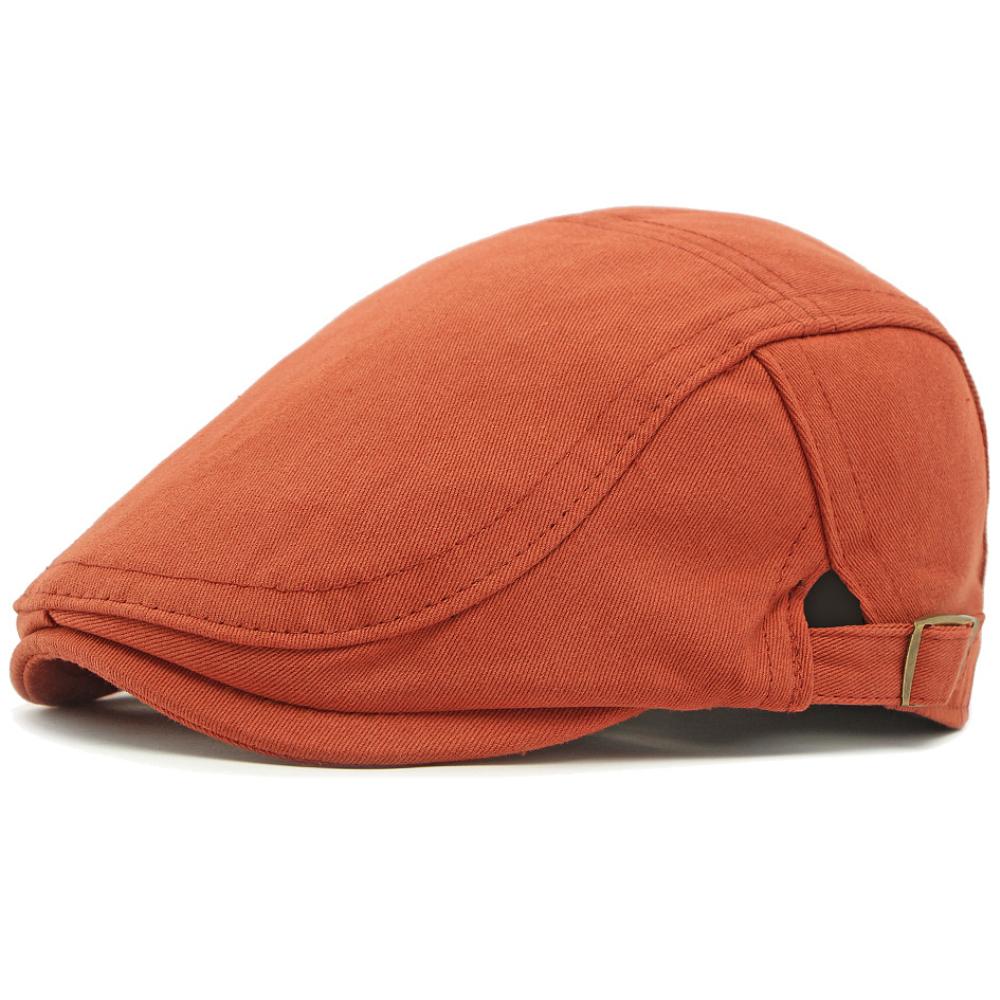 HT4813 Mens Berets Women Classic Solid Plain Artist Painter Beret Hat Adjustable Ivy Flat Cap 100% Cotton Male Female Beret Cap