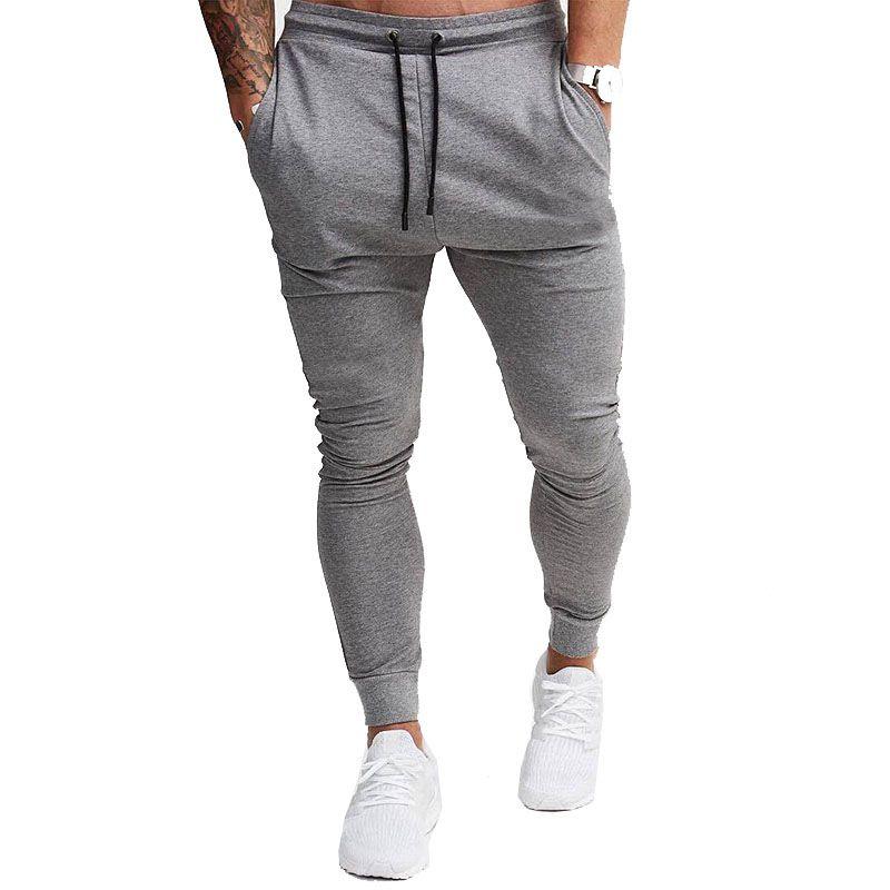 Men's Jogger Trousers Made From Soft Material With Adjustable Waist And Side Pockets