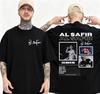 2025 Summer Rapper Al Safir Travel Graphic Hiphop Tshirt Mens Pure Cotton Tshirt Gothic Casual Loose Street Top