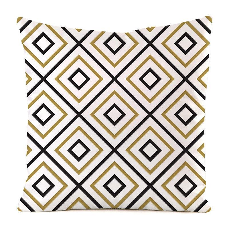Solo federa per cuscino con motivo a righe geometriche semplici, federa per cuscino di lusso, divano da ufficio, auto, decorazione d'interni