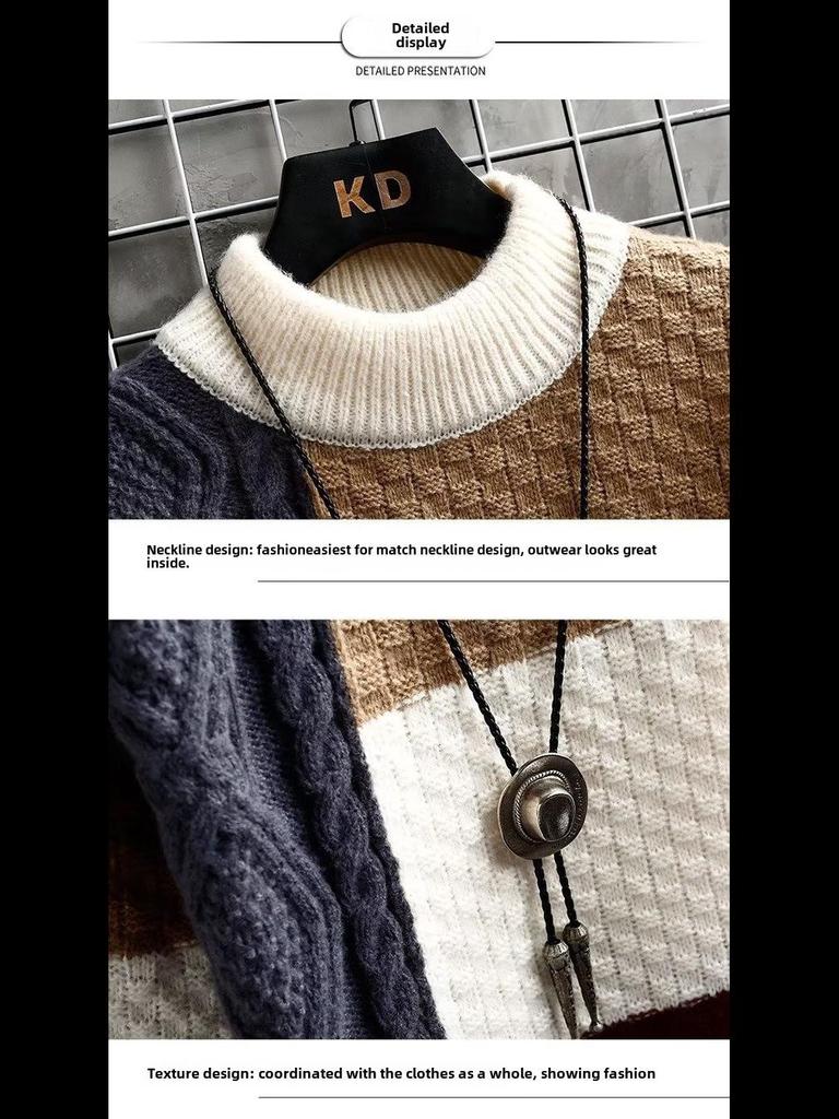 2023 Men's Autumn/Winter Thickened Korean-Japanese Stitch Sweater