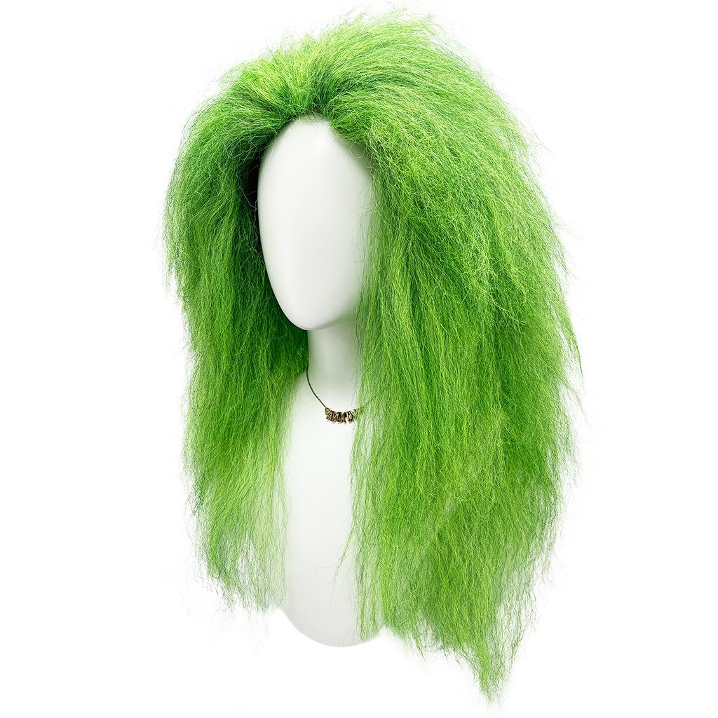 Green Press Long Straight Hair Chemical Fiber Synthetic Wig Festival Party Birthday Party Daily Ware
