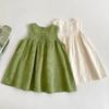 Summer Female Treasure Vest Skirt Small Fresh Embroidery Sleeveless Round Neck Children's Clothing Girls Cotton Dress