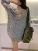 Women's Sheer Bow Print Long Sleeve Sun Protection Top - Spring/Summer Casual Cover-up