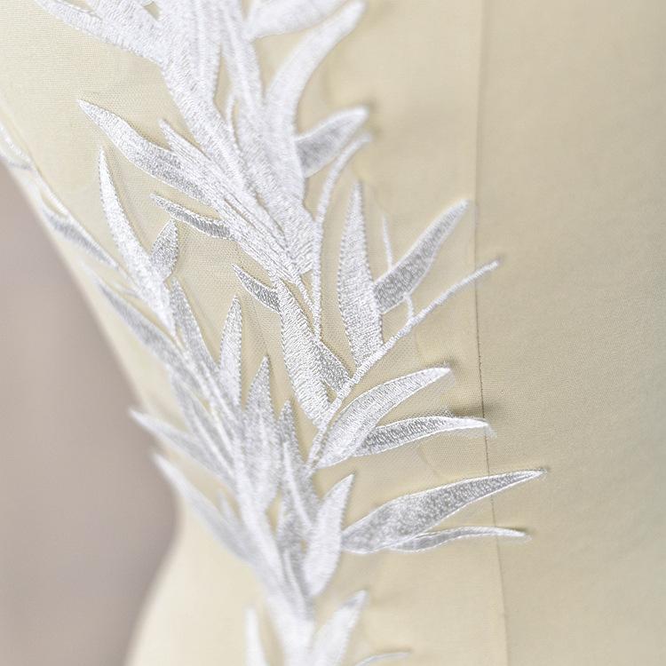 Bamboo Leaf Embroidery Lace Flower Slices, Wedding Dress Veil Handmade Diy Material Clothing Decoration Accessories Accessories