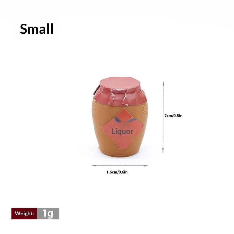 

1 Kit 1:12 Dollhouse Miniature Retro Simulated Beverage Jar Vinegar Prop Miniature High Quality Figure House Attachment
