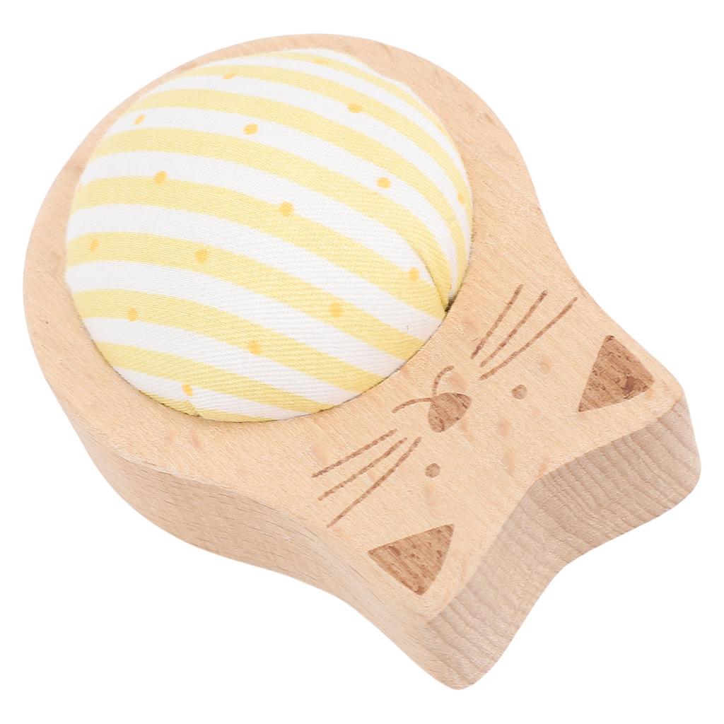 Sewing Pins Cushion Set 80PCS Straight Quilting Pins and Wooden Base Needle Pincushion with Storage Case