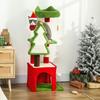 Christmas Cat Tree, 120cm Cat Tower with Scratching Post & Board, Platform, Toys, Green