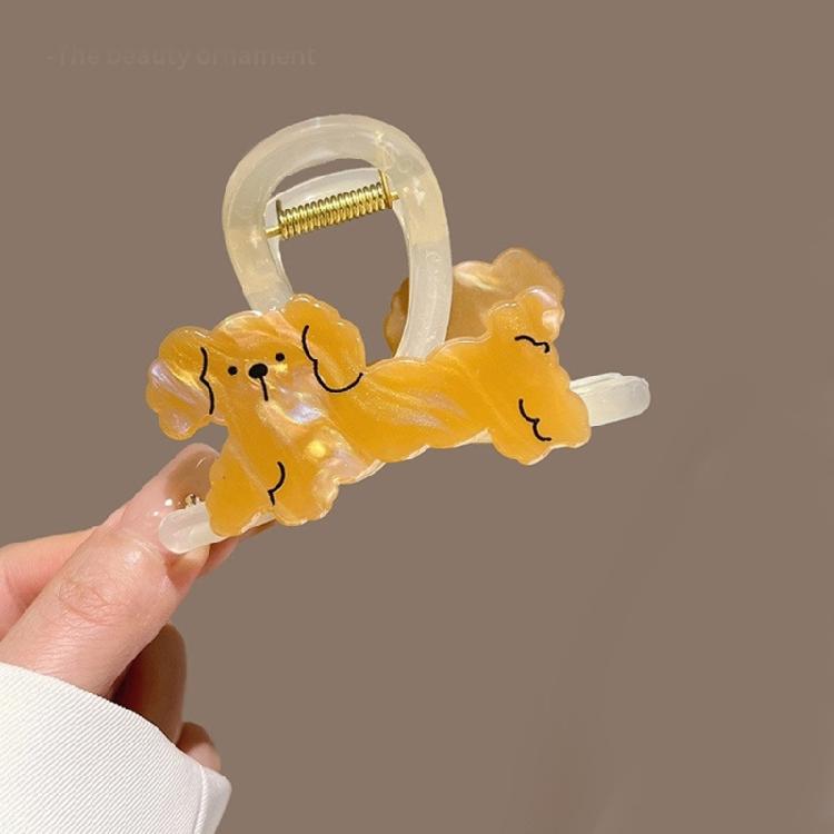 Acetic Acid Cartoon Dog/Cats Hair Claw Clip for Girls Animal Claw Clip Hair Styling Clip Elegant Hair Clamp for Daily Wear