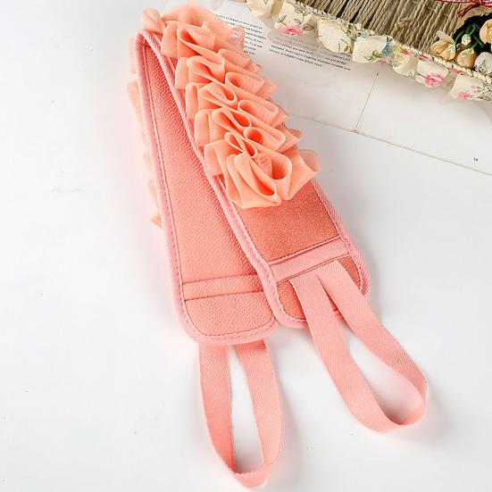 Bath Towel Fine Mesh Bath Sponge 2 in 1 Gentle Exfoliating Loofah Breathable Circular Acupoint Massage Design Bath Towel
