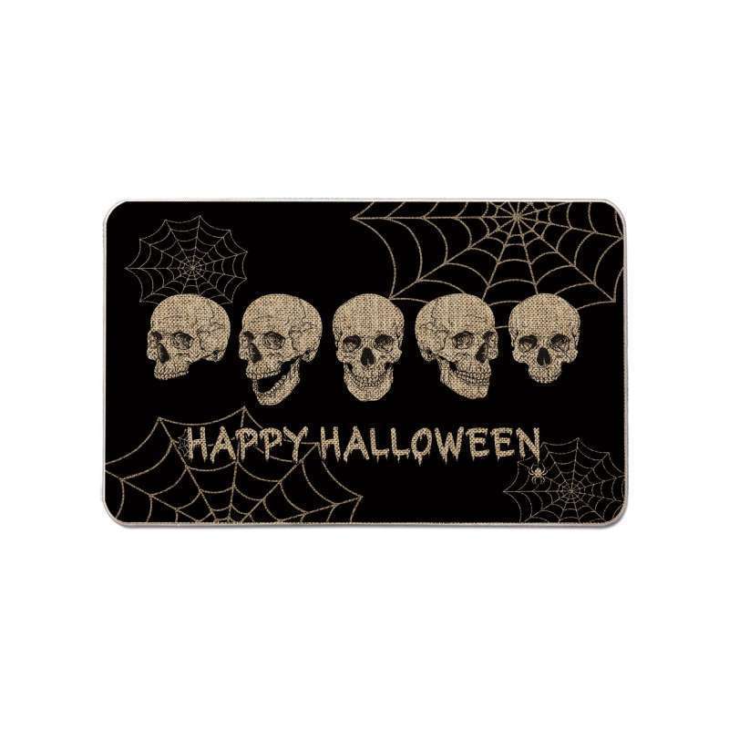 Totenkopf Fußmatte Lustige Halloween Totenkopf Willkommen Fußmatte, Wohnzimmer Küche Bodenmatte Zuhause Halloween Innen- und Außendekoration