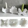 Candlestick Silicone Mold Candle Stand Mould Butterfly/Heart/Clovers Candle Holder Gypsum Molds Home Decorations Mould