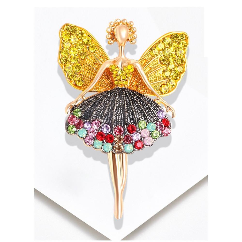 Diamond Butterfly Versatile Simple Brooch Flower Anti-light Pin Clothing Accessories Corsage