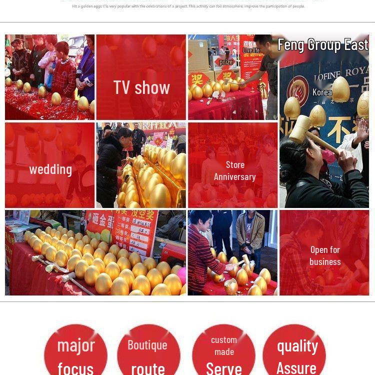 Guldäggsset - 12-25 cm Krossbara Ägg för Gatuståndsaktiviteter