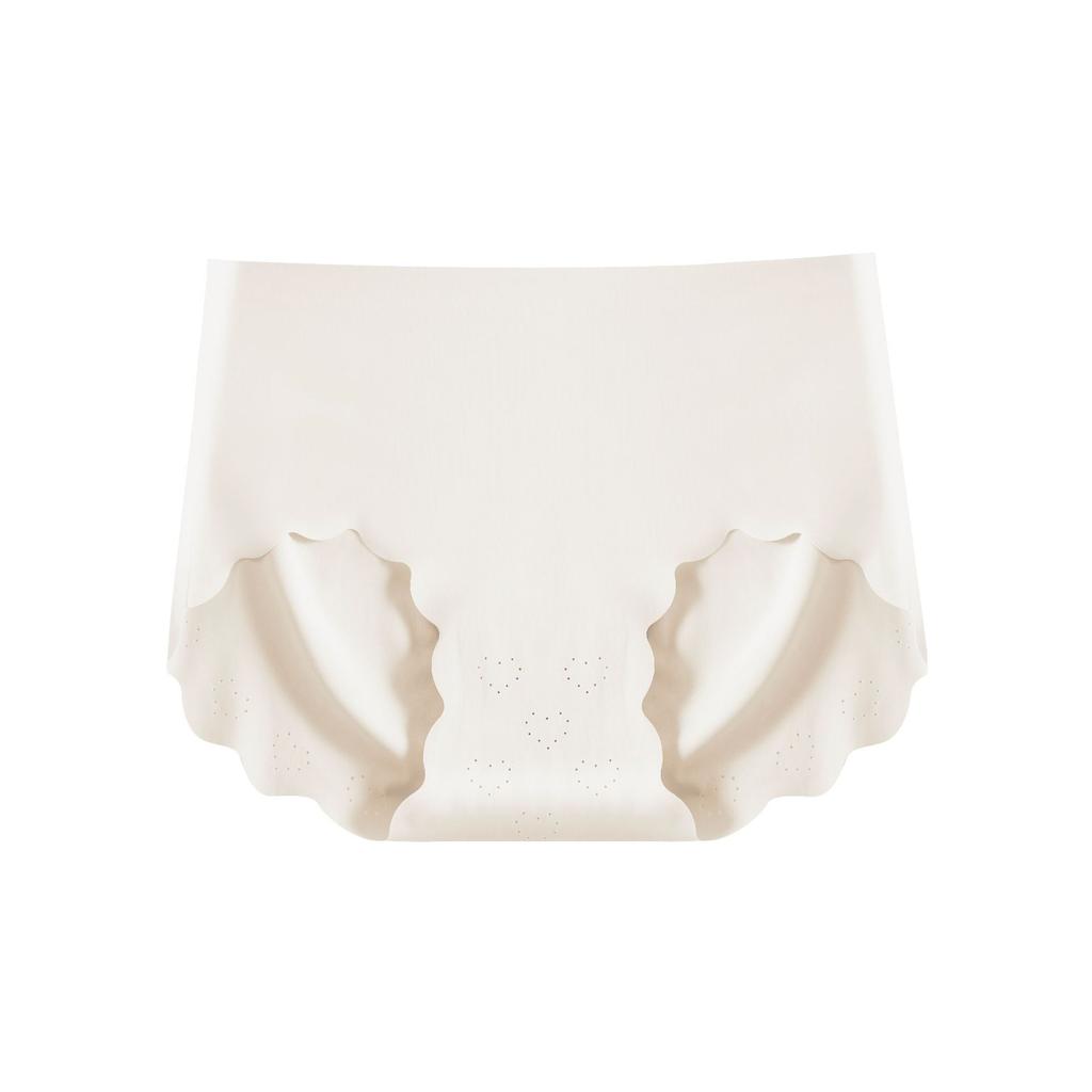 Ice Silk Panties Women's Mid Waist No Trace Graphene Antibacterial Bottom Breathable Comfortable Anti Hip Pinching Underwear