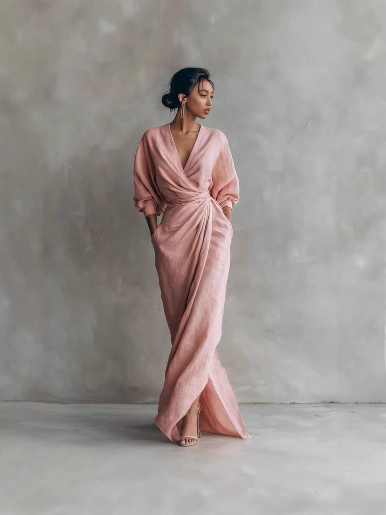 European And American Style New Women'S Clothing V-Neck Waist Dress, Spring And Summer Vacation Dress