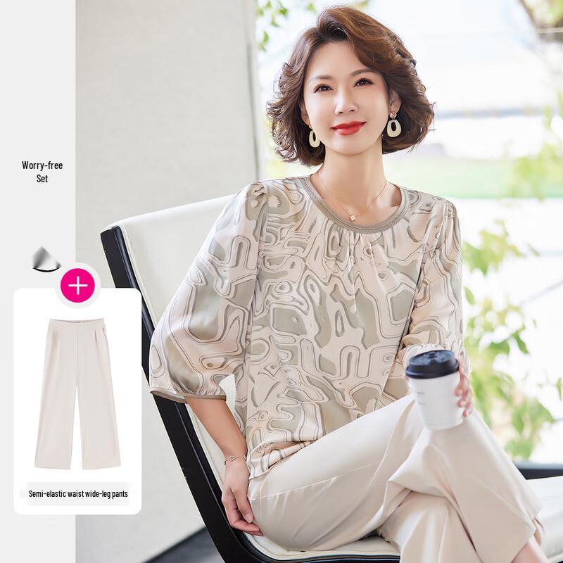 

Pastell Women s Summer Floral Print Top & Pants Set 3XL