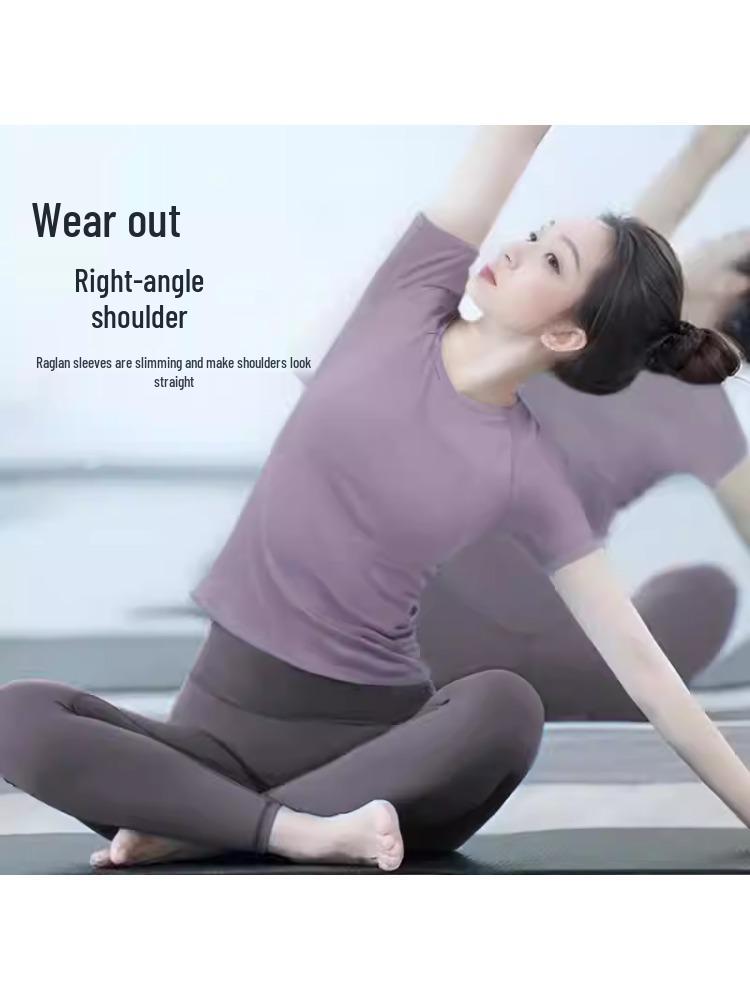 2025 Women's Yoga Clothing Set: Stylish Short Sleeve Top & Running Outerwear for Pilates & Fitness