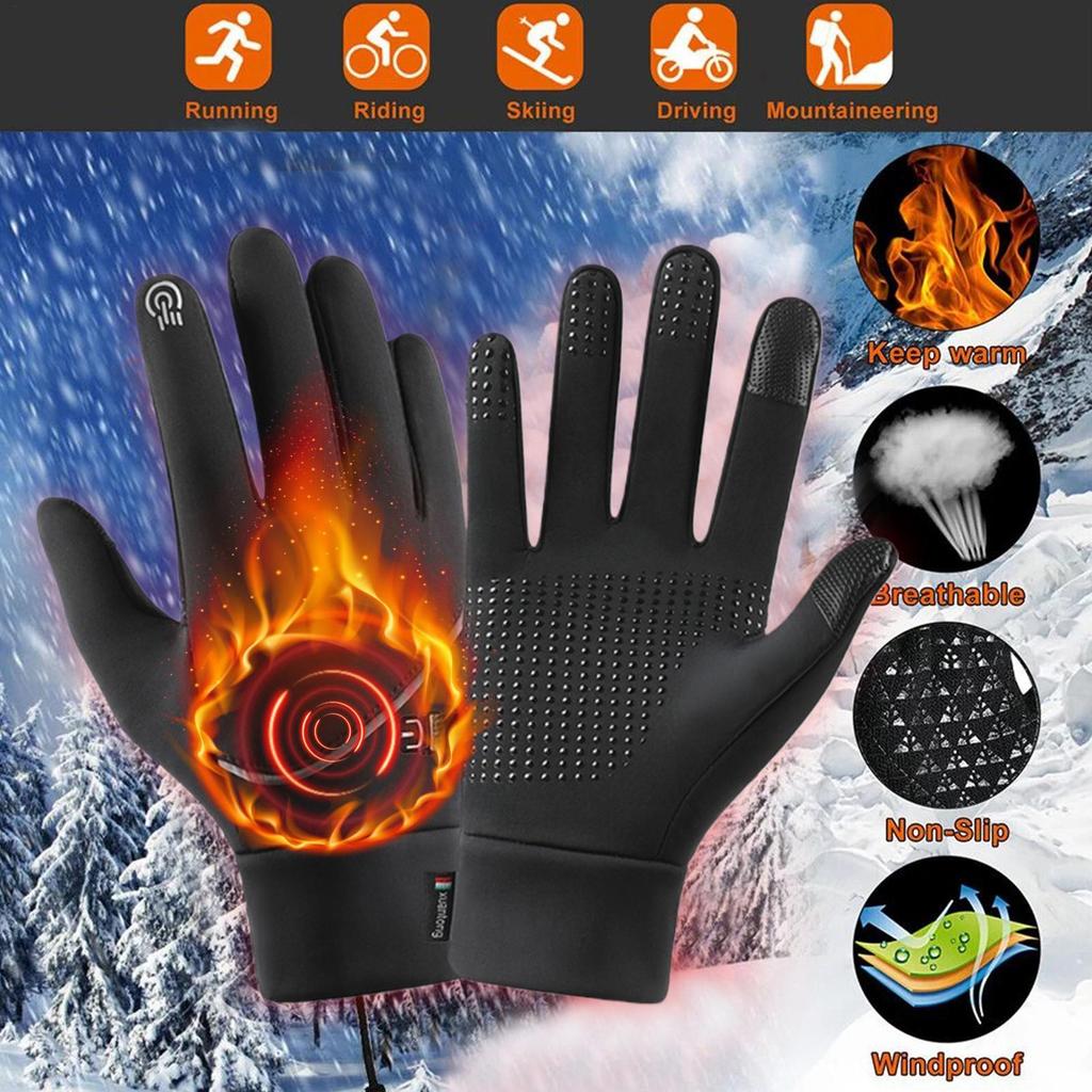 New Winter Touchscreen Mittens USB Heating Gloves Cold Weather Waterproof Hand Warmer For Camping Snowboarding Motor Bike Riding