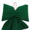 Velvet Christmas Bows Stuffed Plush Xmas Hanging Bows Ornament with Fluffy White Fur Trim for Holiday Tree Garland Fireplace Decoration