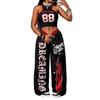 Set T-shirt con Stampa Hip Hop Street e Pantaloni Larghi Casual da Ragazza