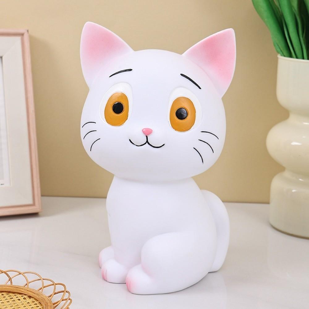 Anti Drop Cartoon Cat Money Boxes Decorative Cat Model Piggy Bank Home Decoration