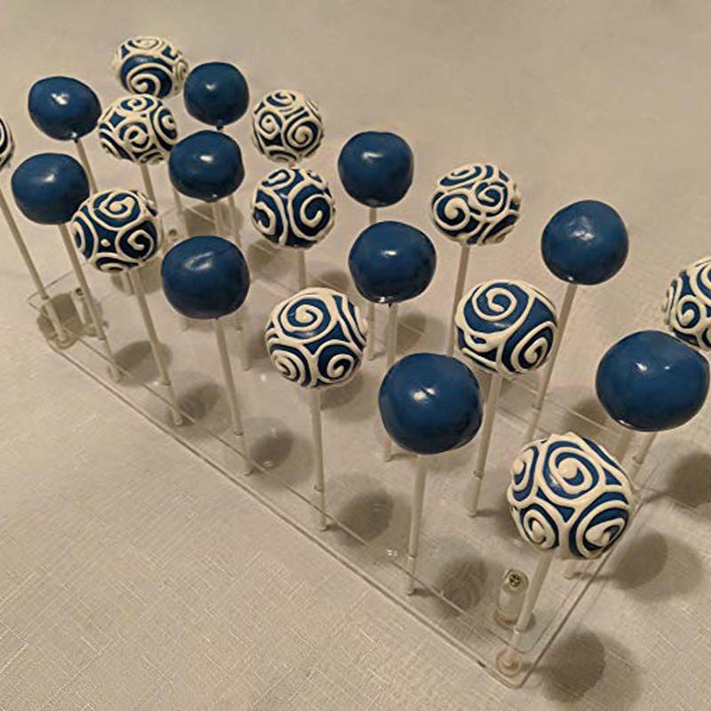A 21-hole Acrylic Transparent Lollipop Stand Displays The Wedding Dessert Rack