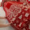 Red Christmas Atmosphere Sofa Cover Blanket Anti-Slip Festive Sofa Sand Towel Cover Cloth Multifunctional Decorative Blanket
