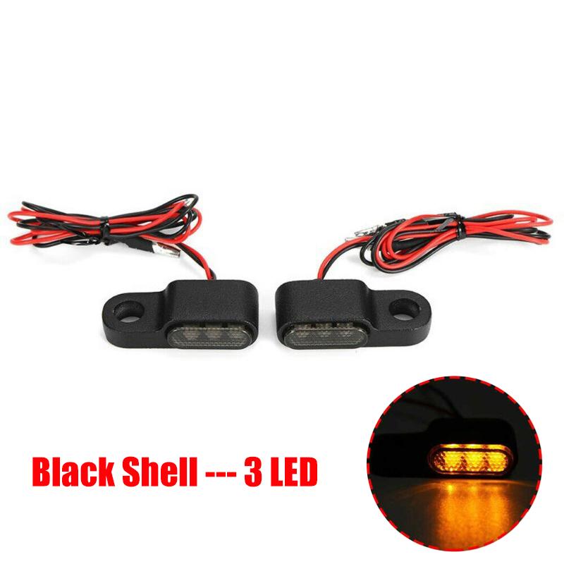 

2 шт. 3/6 светодиодов на руль мотоцикла, последовательные светодиодные указатели поворота, мигалка, индикатор 3Led Black Shell