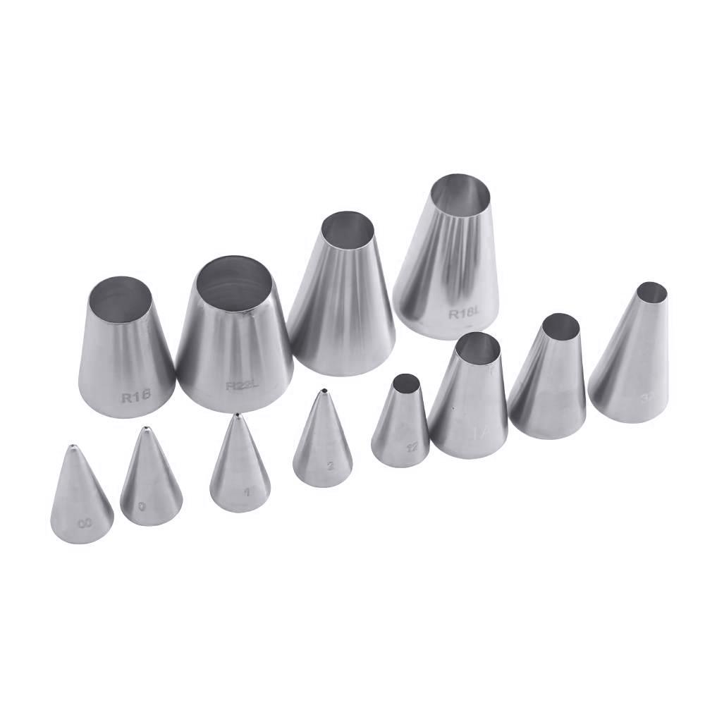 2/4pcs Circularity Round Pastry Nozzles Cream Stainless Steel Icing Piping Pastry Nozzle Tips Baking Cakes Decoration Tools