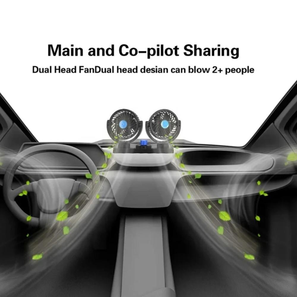 Auto-Auto-Kühler-Luftventilator, Auto-Lüfter-Zubehör, Luftkühlung, Doppelkopf-Lüfter, geräuscharm