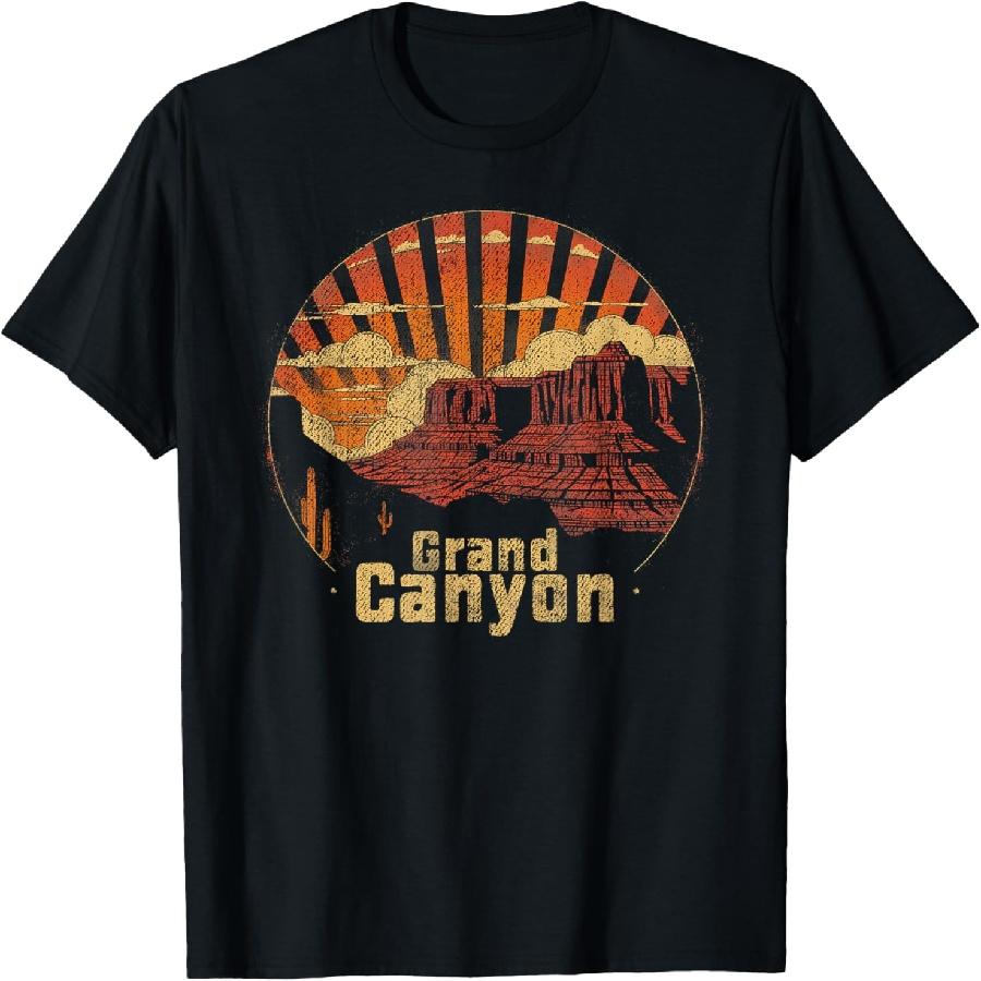 

Grand Canyon - US National Park Vintage Men Women Kids Retro T-Shirt(1) XXXXXL чорний