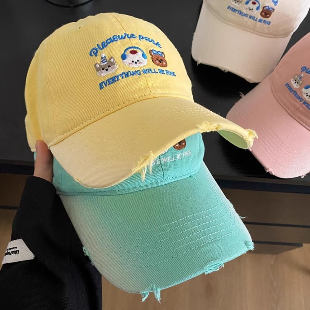 Sunscreen Baseball Cap Cotton Puppy Cap Simple Embroidered Letter Hat  Men