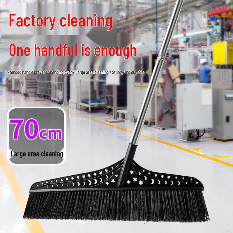 Extra Large Outdoor Hard Bristle Broom for Yard, Courtyard, and Garden Sweeping