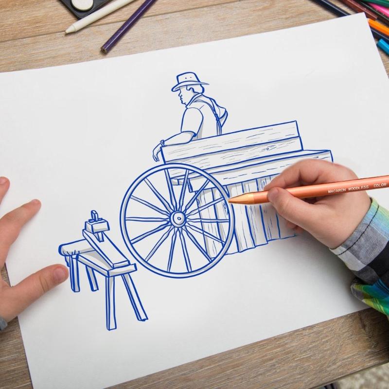 12 Colors Pencils Drawing Pencils Woodless Colored Pencils Art Supplies for Coloring Sketching Painting and Drawing