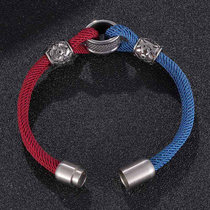 Mens Accessories Navy Style Rope Bracelets Stainless Steel Women Fashion Jewelry Charm Bangles HipHop Handmade Gift