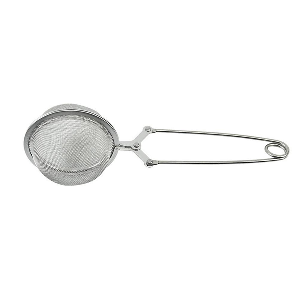 Stainless Steel Tea Infuser Ball Press Type Adjustable Handle Mesh Strainer for Loose Leaf Tea Brewing Kitchen Tool