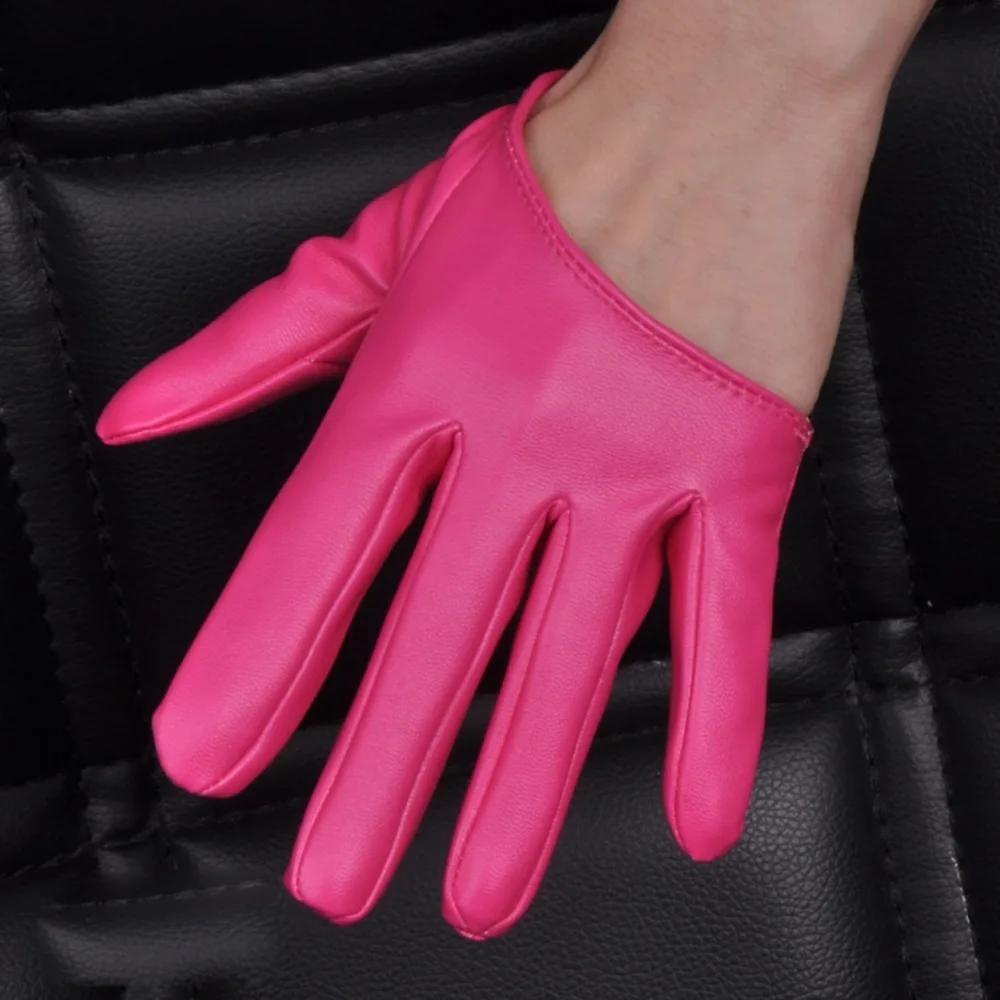 DS Half Palm Full Finger Gloves Sexy Party Performance Gloves Nightclub Pole Dancing Mittens Leather Punk Hip Hop Gloves