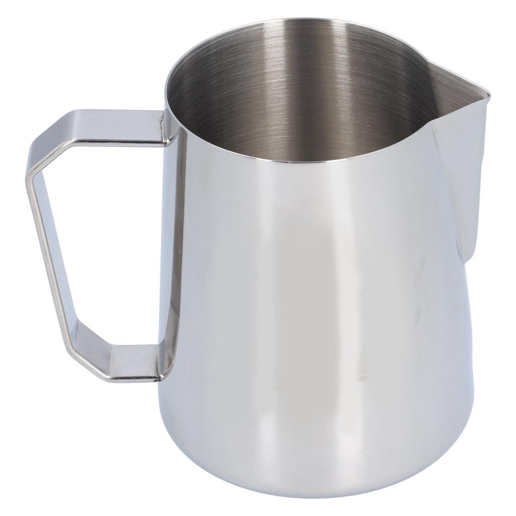 Milk Frothing Pitcher Stainless Steel 600ML Steaming Pitcher for Milk Frother   Arts(600ml;with  : )