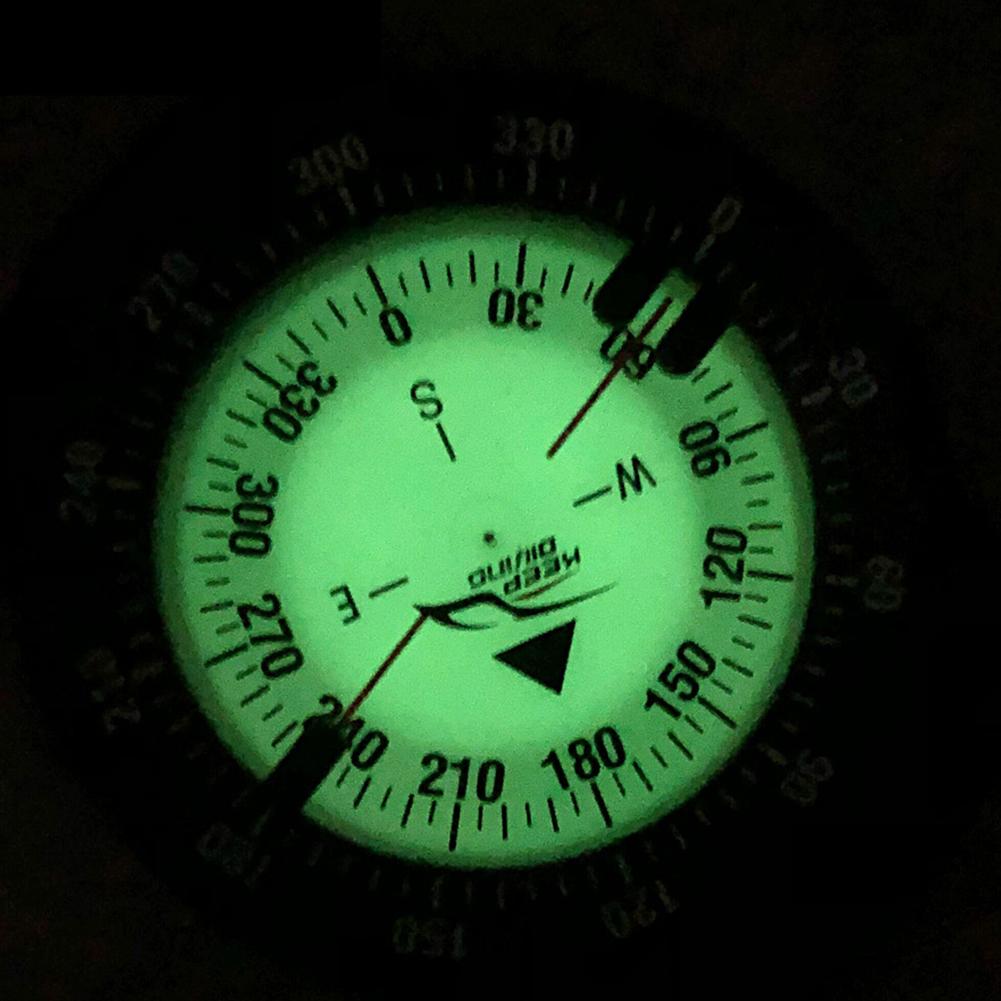 50m Scuba Diving Compass Multi-function Camping Climbing Hiking Luminous Elastic Rope Underwater Waterproof Compass Watch