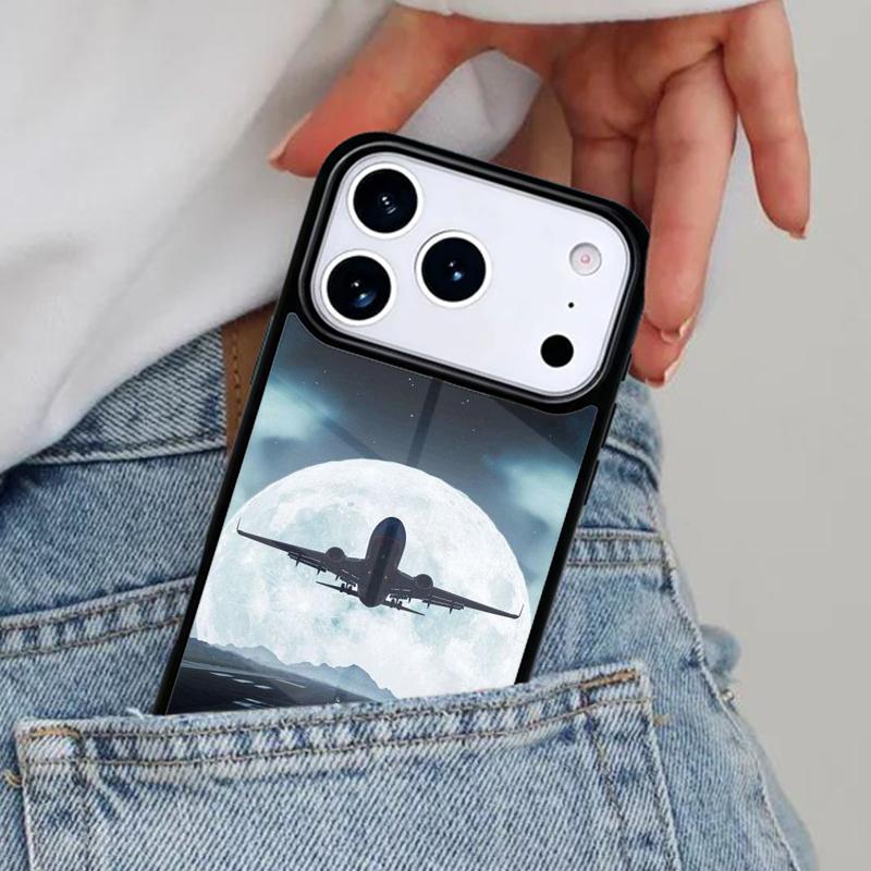 Aircraft Airplane Fly Travel soft Phone Case for iPhone 16e 15 14 13 12 17 Pro Max Plus Air 17pro Cover Coque