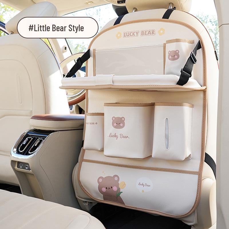 

Автомобільний столик для їжі на спинку сидіння та сумка для зберігання з мультяшним дизайном