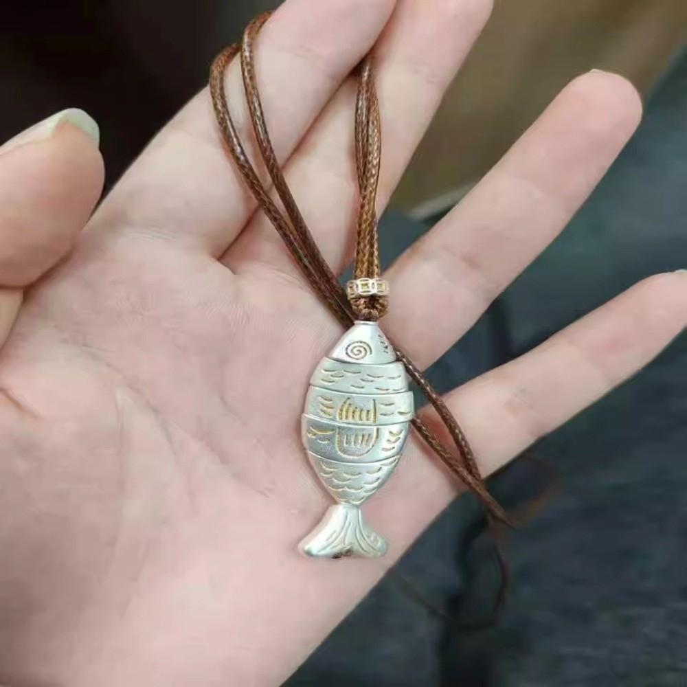 Silver-colored Clavicle Chain Cute Vintage Jewelry Retro Fish Necklace Gift