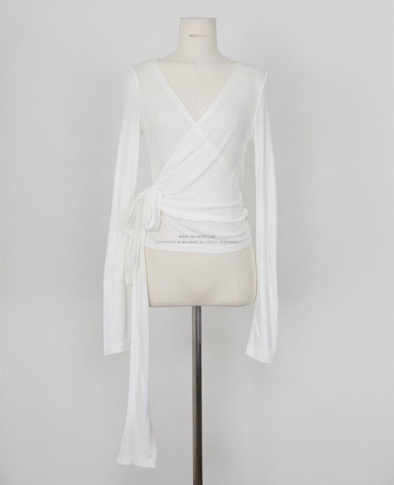 

В наличии: Женская сексуальная футболка с низким вырезом, шнуровкой, подчеркивающая талию, с длинным рукавом для лета - в корейском стиле Дондэмун One Size