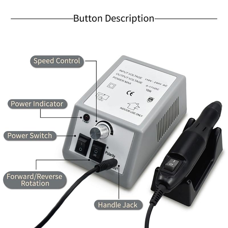 Electric Nails Drill Machine Nails Drill Nails File Drill Set Nail Polishing Machine with Adjustable Speed for Nails