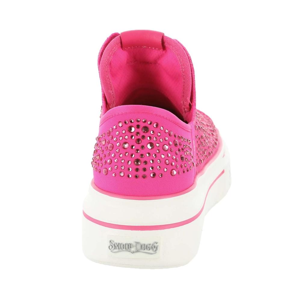 Skechers Snoop Dogg Snoop One Rhinestone 186005 Canvas Sneakers Snoop Size Size Slip-Ins Women's Hands-Free One-Rhinestone Pink, 24.5cm (US 7.5)