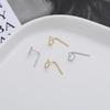 Small Fresh Hollow Love Stud Earrings Personalized Short Fashion Thread Design Heart Earrings