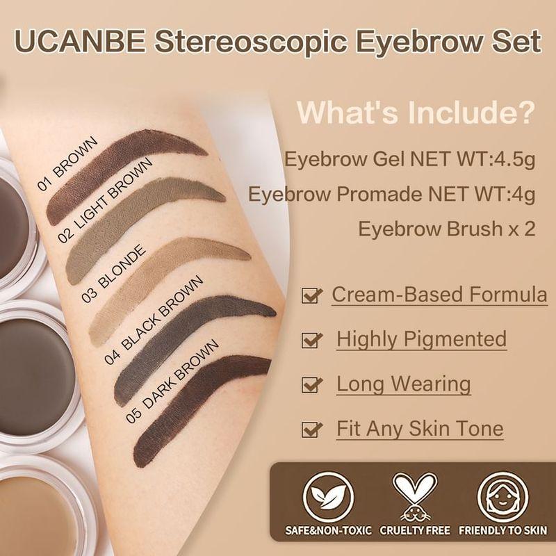 UCANBE - Stereoscopic Eyebrow Set - 5 Colors